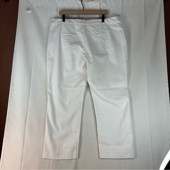 CJ BANKS Women’s Size 18W PETITE Pants Dressy White Stretch High Rise NWT - Picture 9 of 14